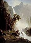 Albert Bierstadt Famous Paintings - Bridal Veil Falls Yosemite